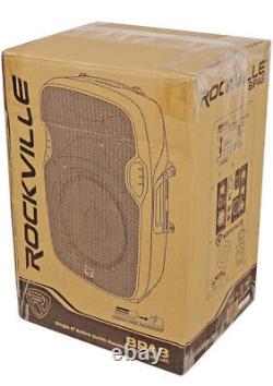 Rockville Pair BPA8 8 Professional Powered Active 300w DJ PA Speaker w Bluetoot