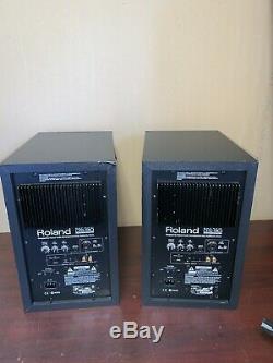 Roland DS-90 Powered 24-bit Digital Studio Monitor Bi-Amp Speakers Pair