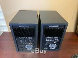 Roland DS-90 Powered 24-bit Digital Studio Monitor Bi-Amp Speakers Pair