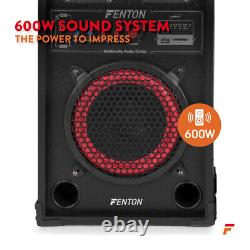 SPB 10 Pair Powered Bluetooth Disco Party Speakers with USB MP3 600W