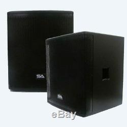 Seismic Audio Pair of Powered 18 Premium Sub Cabs PA DJ PRO Audio B& Sub-800 W