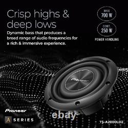 TS-A2000LD2 8 Shallow Mount Component Subwoofer, 700 Watts Max Power