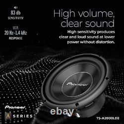 TS-A2000LD2 8 Shallow Mount Component Subwoofer, 700 Watts Max Power