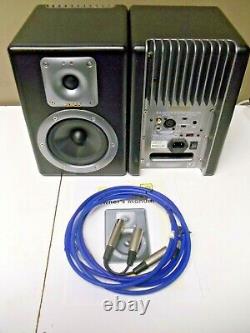 Tapco S-5 Active Studio Monitor Speaker Pair 60 watt withPower Cords & XLR Cable