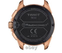 Tissot T-Touch Connect Solar Black Dial Leather Strap men's Watch T1214204605100