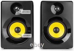 VONYX 40B Active Studio Monitors (Pair) 4 Powered Desktop Multimedia Speake