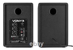 VONYX 40B Active Studio Monitors (Pair) 4 Powered Desktop Multimedia Speake