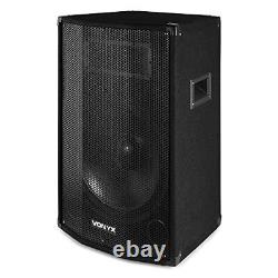 VONYX Pair of 15 Inch Active Powered PA Speakers with Bluetooth USB MP3 DJ St