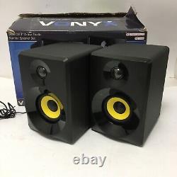 Vonyx 30B Active Studio Monitors (Pair) 3 Powered Desktop Speakers, Black