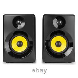 Vonyx 30B Active Studio Monitors (Pair) 3 Powered Desktop Speakers, Black