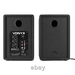 Vonyx 30B Active Studio Monitors (Pair) 3 Powered Desktop Speakers, Black