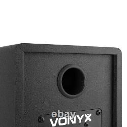 Vonyx 30B Active Studio Monitors (Pair) 3 Powered Desktop Speakers, Black