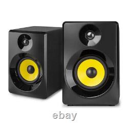 Vonyx 40B Active Studio Monitors (Pair) 4 Powered Multimedia Speakers Black