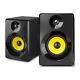Vonyx 40B Active Studio Monitors (Pair) 4 Powered Multimedia Speakers Black