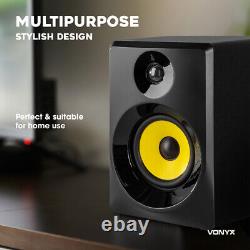 Vonyx 40B Active Studio Monitors (Pair) 4 Powered Multimedia Speakers Black
