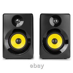 Vonyx 40B Active Studio Monitors (Pair) 4 Powered Multimedia Speakers Black