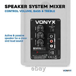 Vonyx 50B Active Studio Monitors (Pair) 5 Powered Speakers, 70 Watt, Black