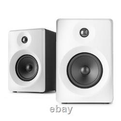 Vonyx 50W Active Studio Monitors (Pair) 5 Powered Speakers, 70 Watt, White