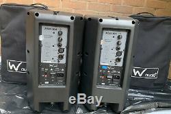 W Audio PSR-8A Active Powered Stage / PA Speaker/monitor(Pair) + Covers