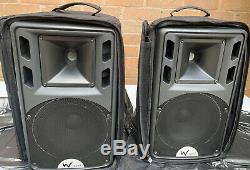 W Audio PSR-8A Active Powered Stage / PA Speaker/monitor(Pair) + Covers