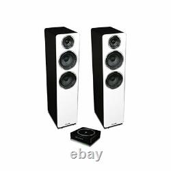 Wharfedale Diamond A2 Active Speakers Powered Bluetooth Floor Standing White