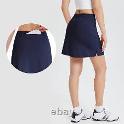 Women'S 16'' Golf Skirts High Waisted Tennis Athletic Running Workout Active Sko