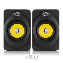 XP50 Active Powered Studio Monitor Speakers 5.25 Multimedia DJ (Pair) & Stands