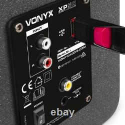 XP50 Active Powered Studio Monitor Speakers 5.25 Multimedia DJ (Pair) & Stands