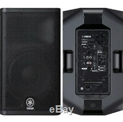 Yamaha DXR12 Powered Speakers Pair with Gorilla Stands and Padded Hotcovers