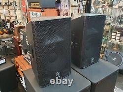 Yamaha DXR 12 Powered Active 12 PA Speakers with covers PAIR