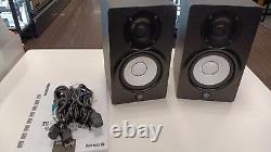 Yamaha HS5 POWERED STUDIO MONITOR PAIR-Black with Power Cable Tested Japan Used