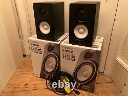 Yamaha HS5 Studio Monitor Speakers, Pair, Original Boxes & Power Supplies