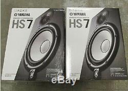 Yamaha HS7 6.5 Powered Studio Monitor Each HS-7 Pair In Black used with Box