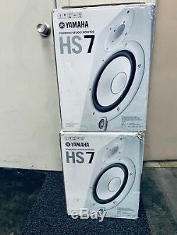 Yamaha HS7 Powered Studio Monitors (Pair) White Almost Brand New