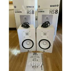 Yamaha HS8 Powered Studio Monitors Pair White USED with a box JAPAN
