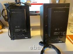 Yamaha MSP5 studio monitor, black, pair, iec power cable mod